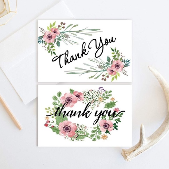 (100) Thank you cards - Picture 2 of 3